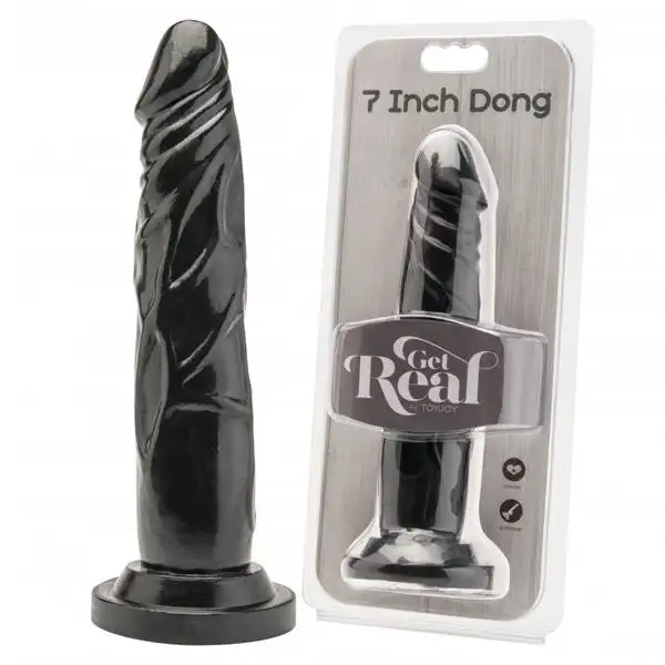 Dildo Get Real by ToyJoy 7 Inch Dong Preto 18x3,5cm