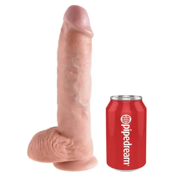 Dildo King Cock com testículos 25,5 cm. Natural