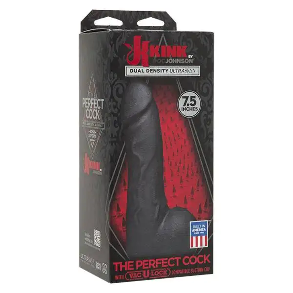 Dildo Kink The Perfect Cock 7.5" Dual Density UltraSkyn 19cm Preto