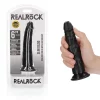 Dildo Preto Slim sem Testículos 15,5 cm.