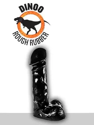 Dildo Raptor Dinoo Rough Rubber Preto