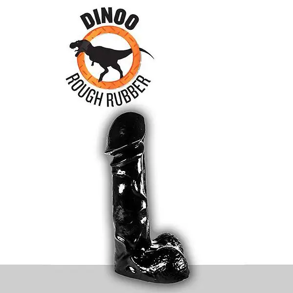 Dildo Raptor Dinoo Rough Rubber Preto