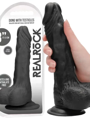 Dildo Realrock 22 cm Preto