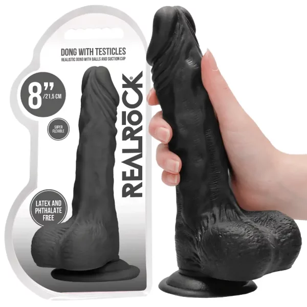 Dildo Realrock 22 cm Preto