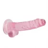 Dildo RealRock Crystal Clear 17 cm Rosa