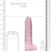 Dildo RealRock Crystal Clear 17 cm Rosa