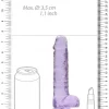 Dildo RealRock Crystal Clear 17 cm Roxo