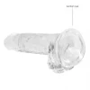 Dildo RealRock Crystal Clear 17 cm Transparente