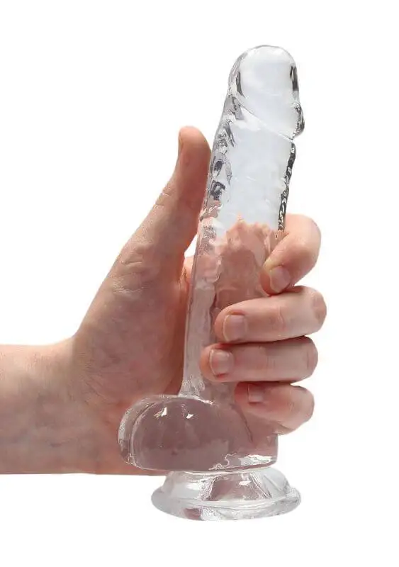 Dildo RealRock Crystal Clear 17 cm Transparente