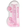 Dildo RealRock Crystal Clear 19 cm Rosa