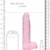 Dildo RealRock Crystal Clear 19 cm Rosa