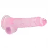 Dildo RealRock Crystal Clear 19 cm Rosa
