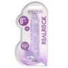 Dildo RealRock Crystal Clear 19 cm Roxo