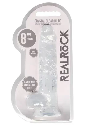 Dildo RealRock Crystal Clear 19 cm Transparente