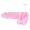 Dildo RealRock Crystal Clear 22 cm Rosa