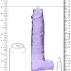 Dildo RealRock Crystal Clear 22 cm Roxo