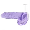 Dildo RealRock Crystal Clear 22 cm Roxo