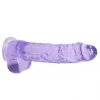 Dildo RealRock Crystal Clear 22 cm Roxo