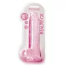 Dildo RealRock Crystal Clear 25,4 cm Rosa