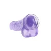 Dildo RealRock Crystal Clear 25,4 cm Roxo