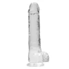 Dildo RealRock Crystal Clear 25,4 cm Transparente