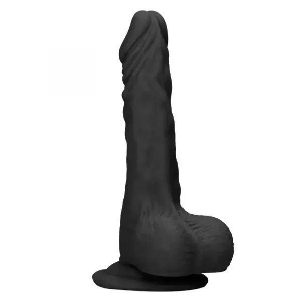 Dildo RealRock Dong With Testicles 23.7 cm Preto