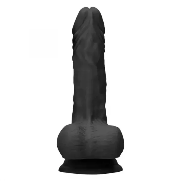 Dildo RealRock Dong With Testicles 23.7 cm Preto