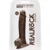 Dildo RealRock Ultra 9" com Testículos Castanho