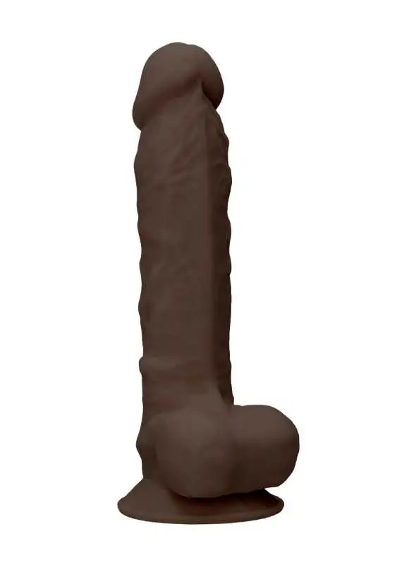 Dildo RealRock Ultra 9" com Testículos Castanho