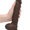 Dildo RealRock Ultra 9" com Testículos Castanho