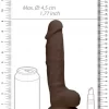 Dildo RealRock Ultra 9" com Testículos Castanho