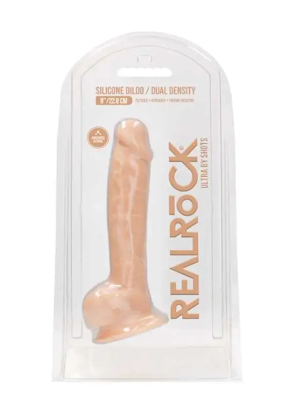 Dildo RealRock Ultra 9" com Testículos Natural