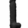 Dildo RealRock Ultra 9" com Testículos Preto