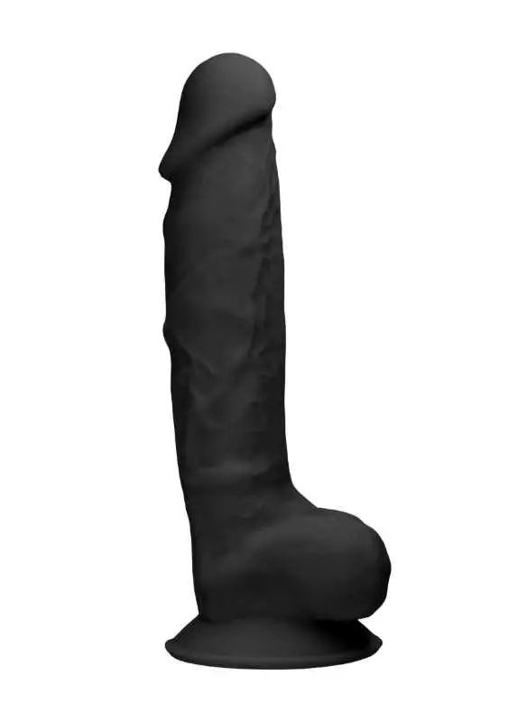 Dildo RealRock Ultra 9" com Testículos Preto