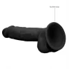 Dildo RealRock Ultra 9" com Testículos Preto