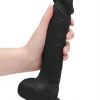 Dildo RealRock Ultra 9" com Testículos Preto