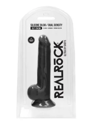 Dildo RealRock Ultra 9.5" com Testículos Preto