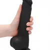 Dildo RealRock Ultra 9.5" com Testículos Preto