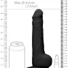 Dildo RealRock Ultra 9.5" com Testículos Preto