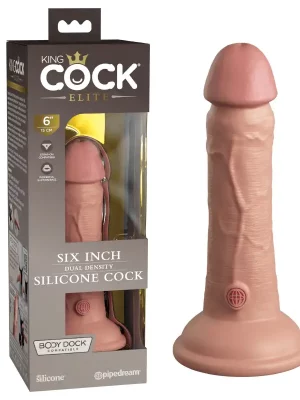 Dildo Silicone King Cock Elite 6'' Dual Density