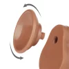 Dildo Sliding Skin Dual Layer Dong 7" Castanho