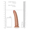 Dildo Slim sem Testículos 7"/18 cm Mulato