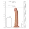 Dildo Slim sem Testículos 8"/20,5 cm Mulato