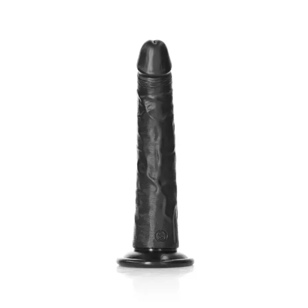 Dildo Slim sem Testículos 8"/20,5 cm Preto