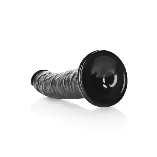 Dildo Slim sem Testículos 8"/20,5 cm Preto