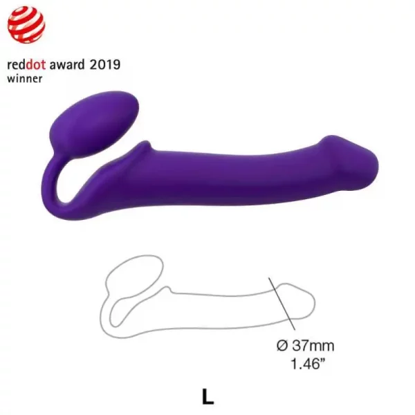 Dildo Stap On Me Roxo - Tamanho L