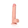 Dildo Straight com Testículos 11"/28 cm Pele Clara