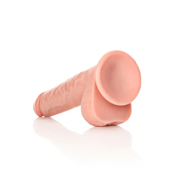 Dildo Straight com Testículos 11"/28 cm Pele Clara