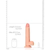 Dildo Straight com Testículos 11"/28 cm Pele Clara