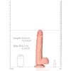 Dildo Straight com Testículos 12"/30,5 cm Pele Clara